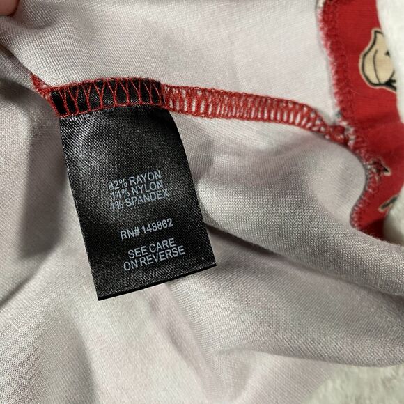 Torrid Women's L Fit & Flare Dress Red Black Novelty Print Pockets Stretch Punk - Picture 7 of 10